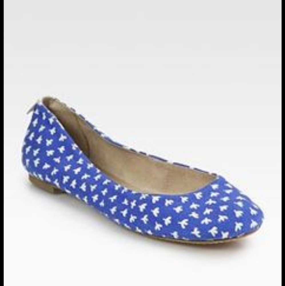 Diane Von Furstenberg canvas ballet flats sz 8.5